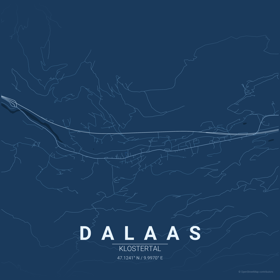 Beispielposter von Dalaas im Stil Blaupause